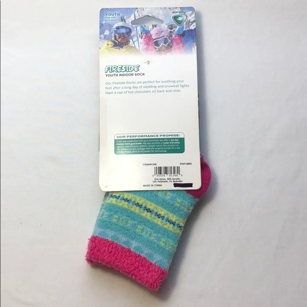 LAST ONE New Sof Sole Youth Fireside Indoor Lodge Socks Kids Shoe Sizes 10 - 4.5